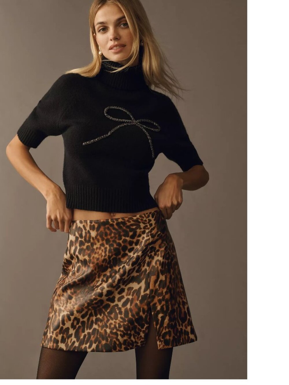anthropologie Maeve Faux Leather Side-Slit Micro Mini Skirt new with tag size 4
